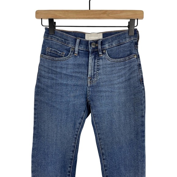 Everlane Mid Rise Medium Wash Skinny Ankle Jeans | 23 Regular - Picture 4 of 11